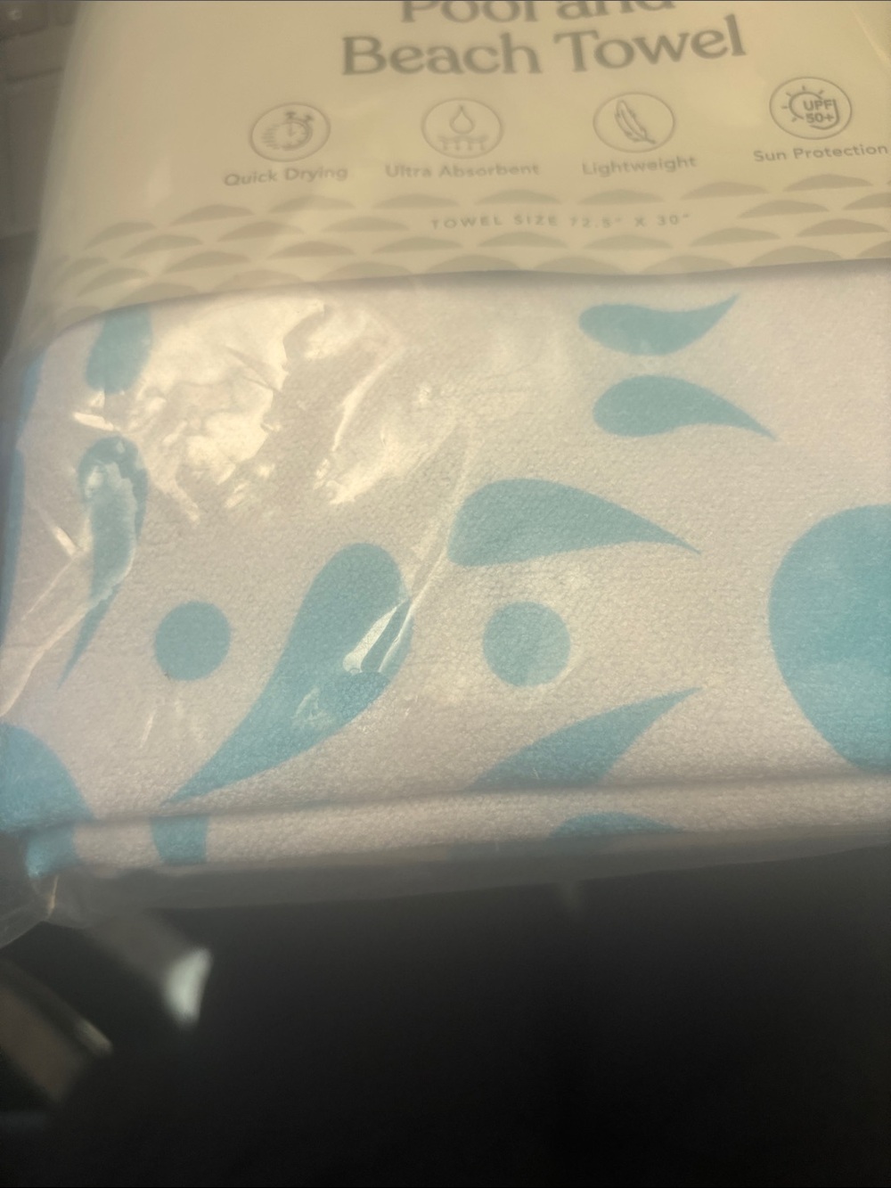 Light Blue Pool & Beach Towel - Quick Dry